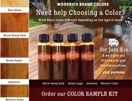 Hardwood Wiping Stain Sample Color Kit